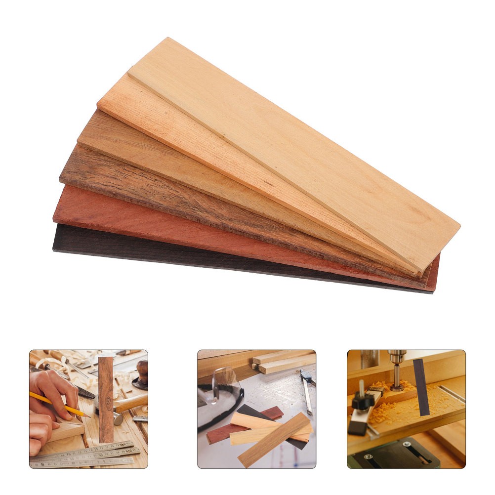 6Pcs Textured Wood Board for DIY Crafts and Garden Bench Replacement