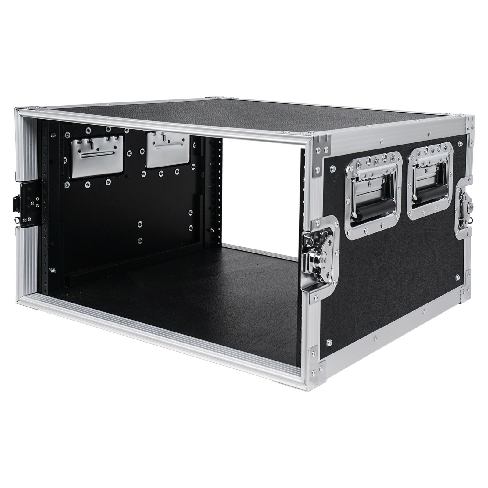 Sound Town 6U Rack Case, 6-Space with 21” Depth Plywood Metal Corners (STRC-6U)