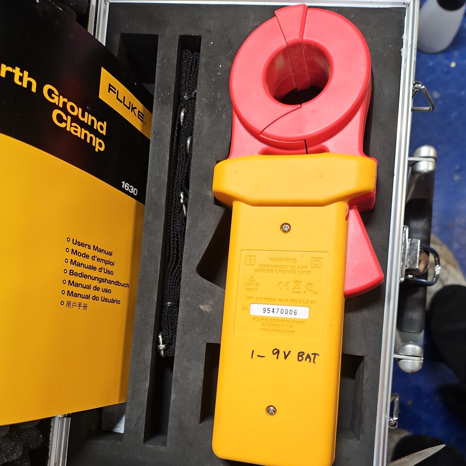 Fluke 1630 Earth Ground Clamp w/Carry Case/Manual