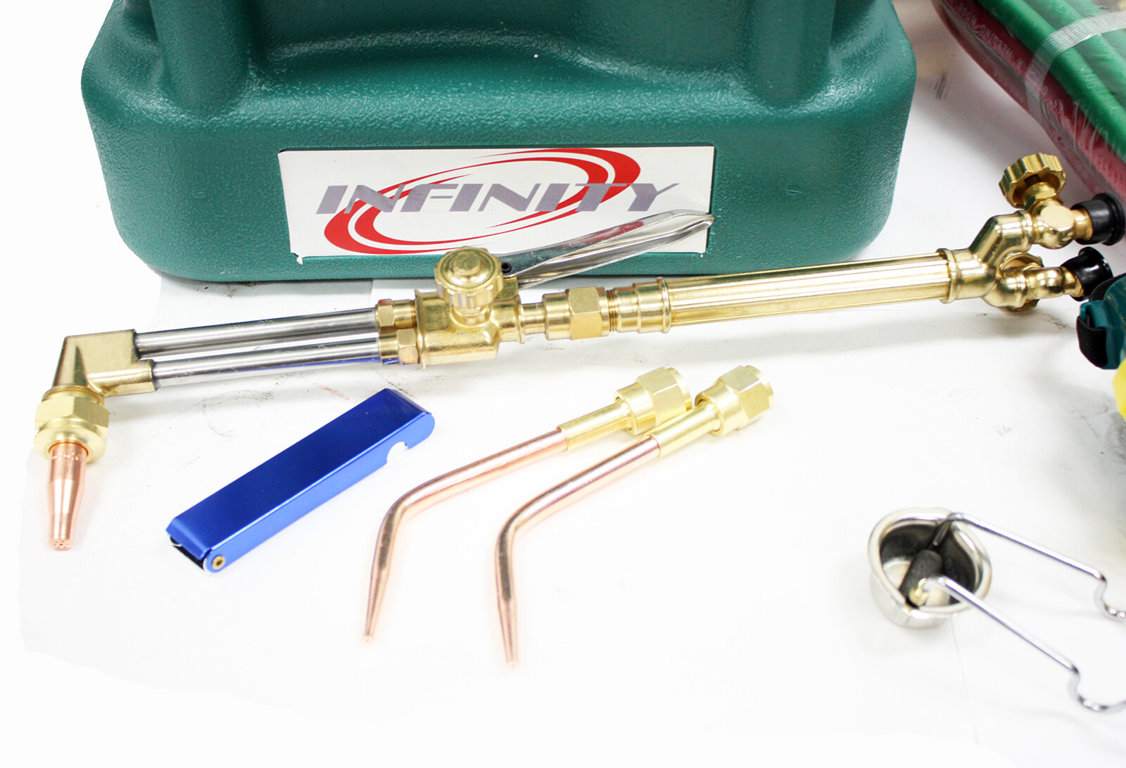 HVAC Brazing Welding Cutting Torch Kit w/Oxygen Acetylene Tanks Regulator & TOTE