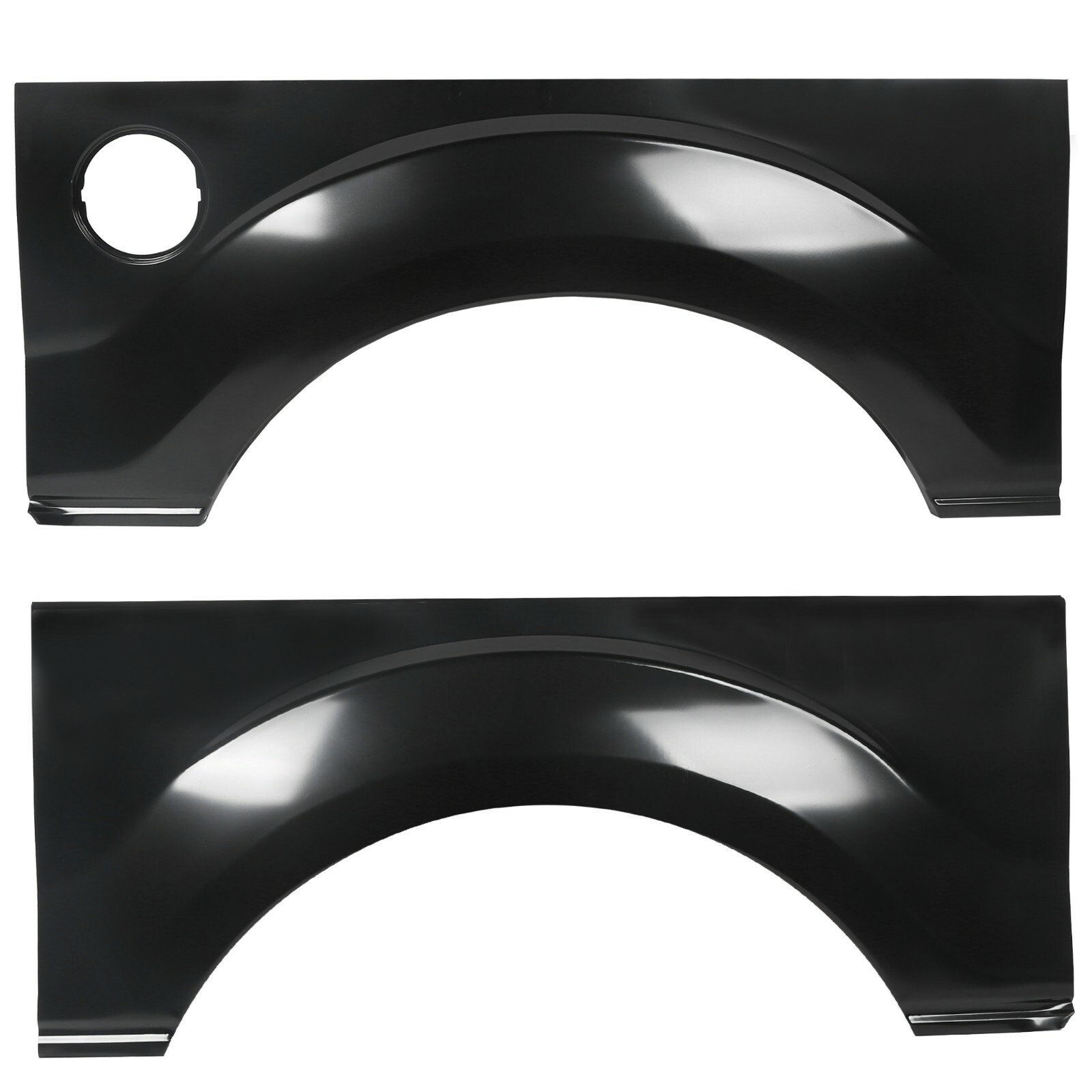 Pair of Gloss Black Rear Wheel Arch Steel Bed Panels For 09-14 Ford F150 F-150