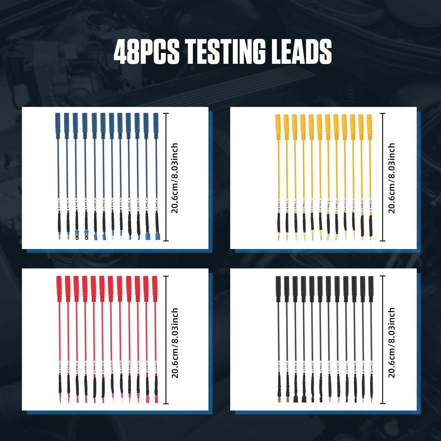 68PCS Automotive Multimeter Test Leads Kit Clips Electrical Test Diagnostic Tool