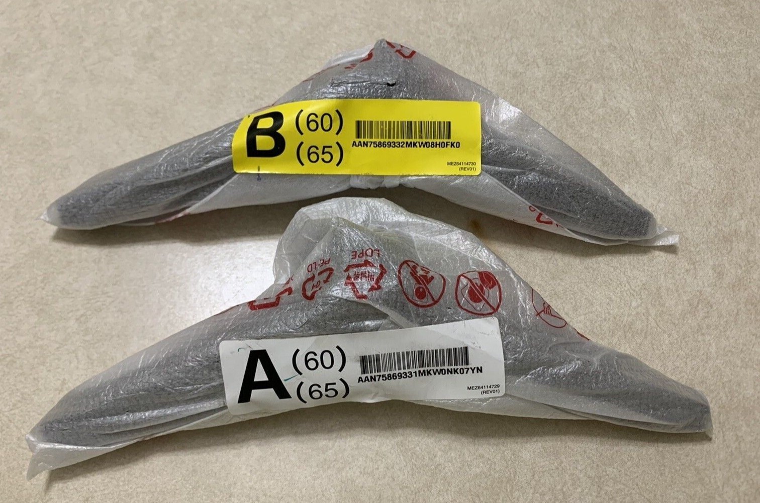 LG 65UJ6300 STAND LEGS  65UN6950ZUA MAM643875 (NO SCREWS) 60UK6090