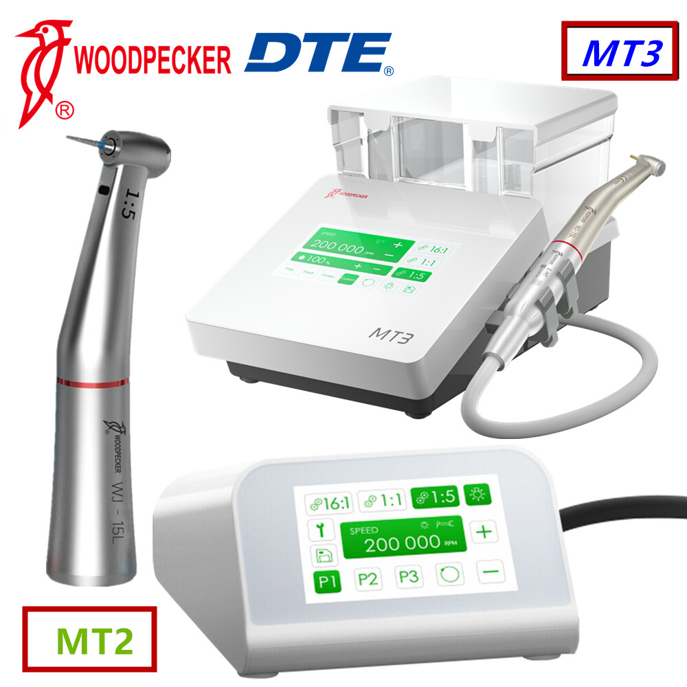 Woodpecker DTE MT2 MT3 Dental Electric Motor + 1:5 Contra Angle Handpiece