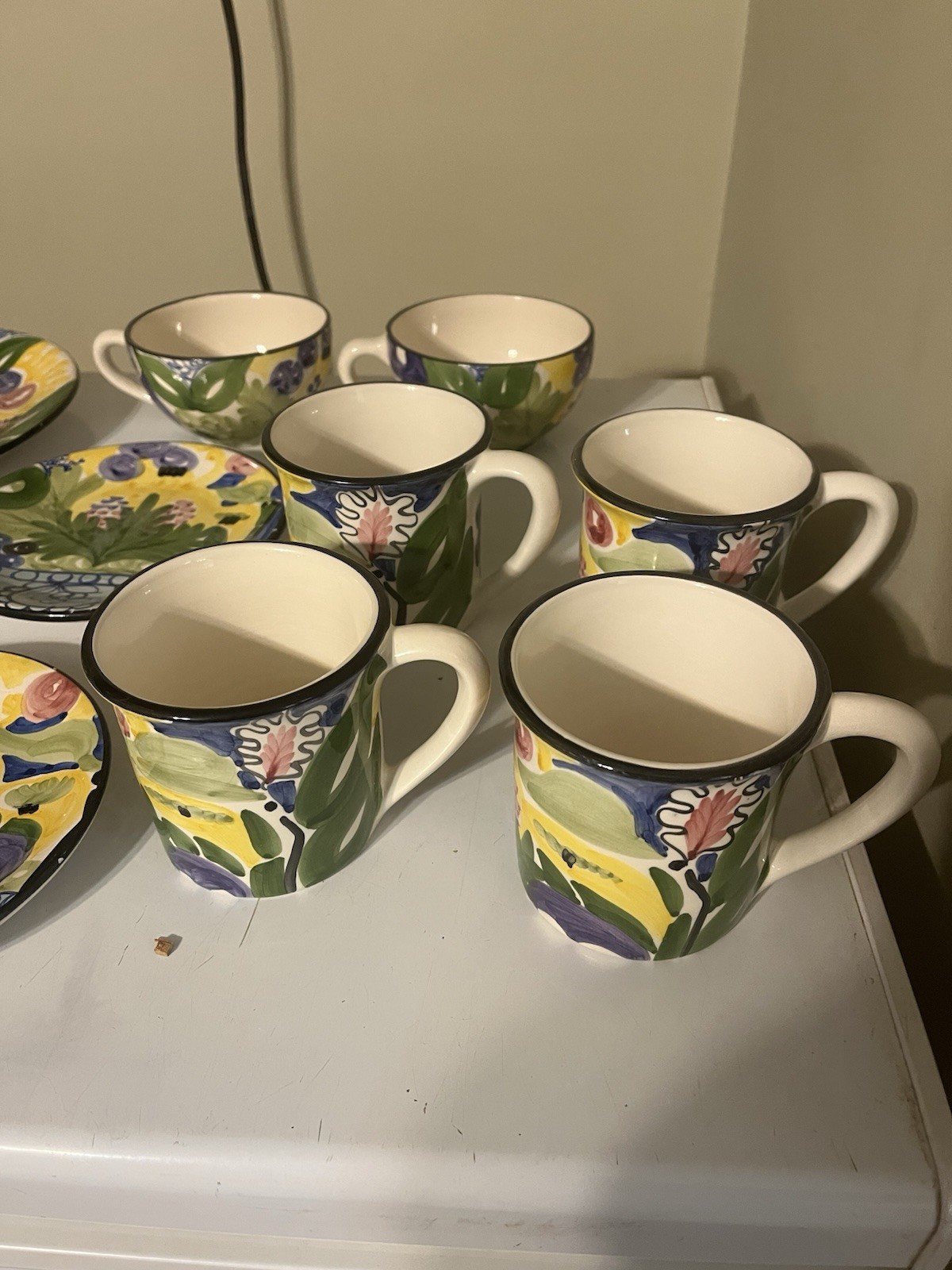 Favanol Portugal Played Mugs Pitcher Bowl Lot