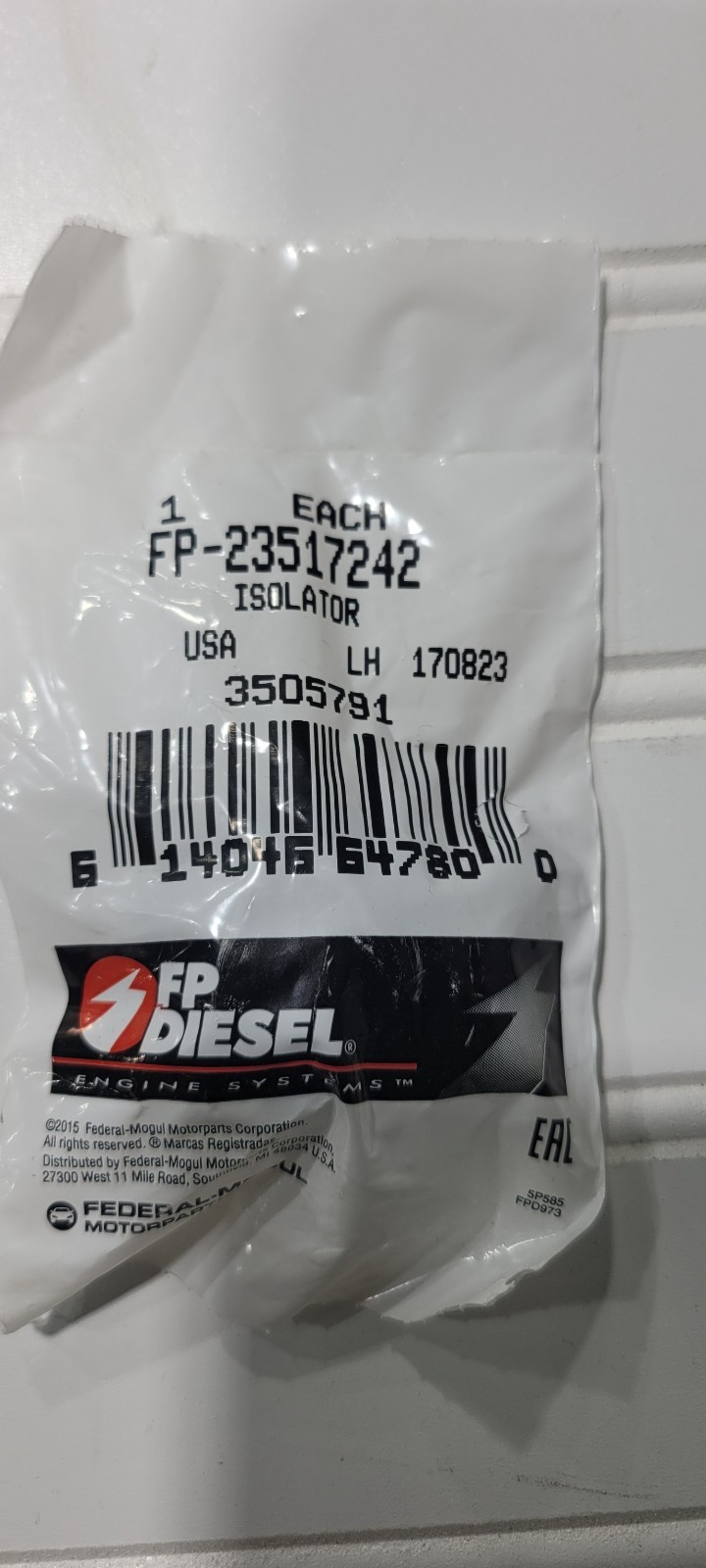 10PCS Oil Pan Isolator Detroit Diesel S60 12.7L Engine NEW 23517242 FP Diesel