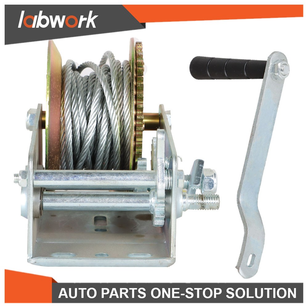 Labwork 3500lbs Hand Winch With Cable For Trailer Winch Durable Hand Crank Winch