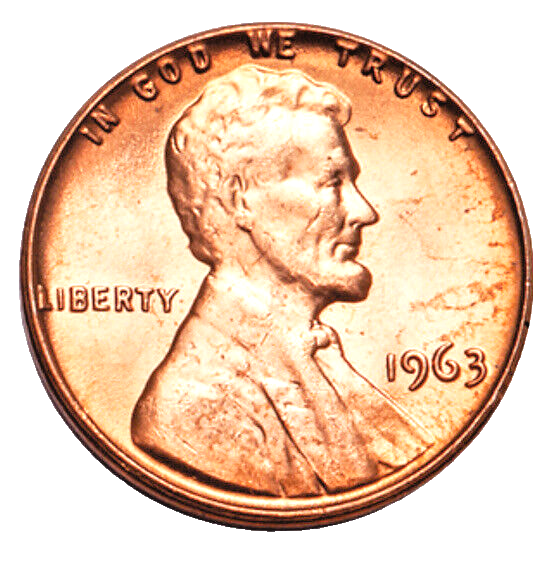 1963-P Lincoln Memorial Cent Choice BU Penny US Coin FAST FREE SHIPPING