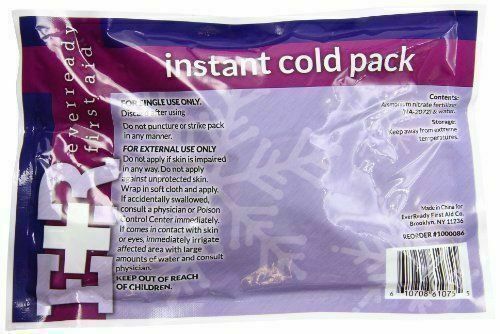 INSTANT COLD COMPRESS ICE PACKS 6"X9" CASE OF 24 Calcium AMMONIA NITRATE BASED