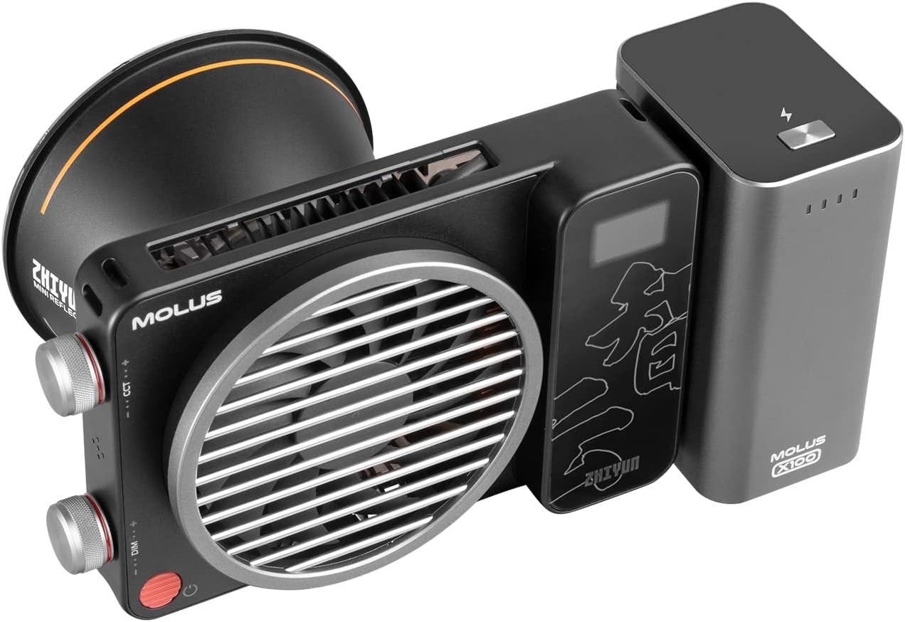 MOLUS X100 PRO 100w COB LED Video Light, 2700K-6500K Bi-Color Camera Light with