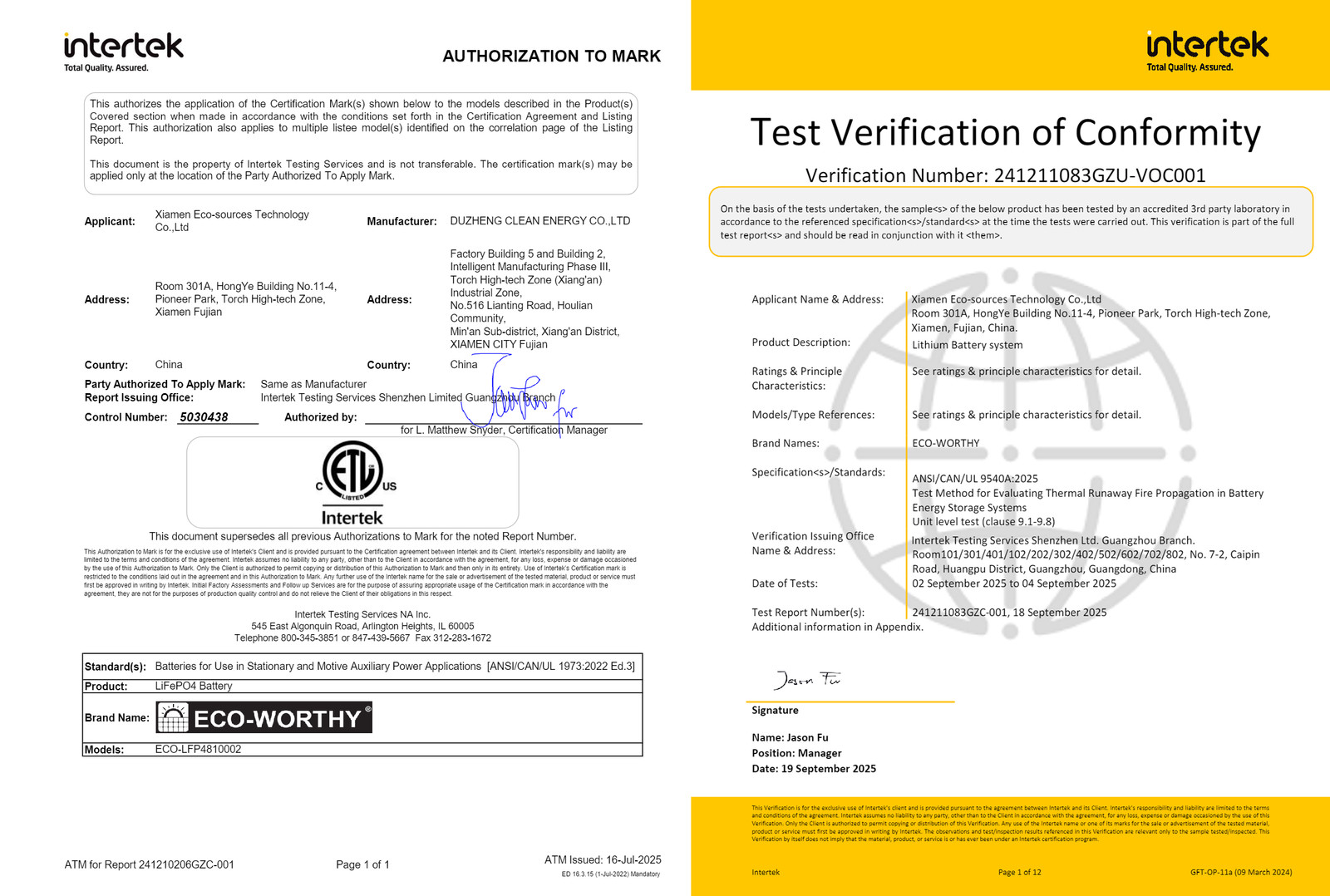 ECO-WORTHY 5.12kWh 48V 100AH Lithium Battery Server Rack UL1973&UL9540A CEC