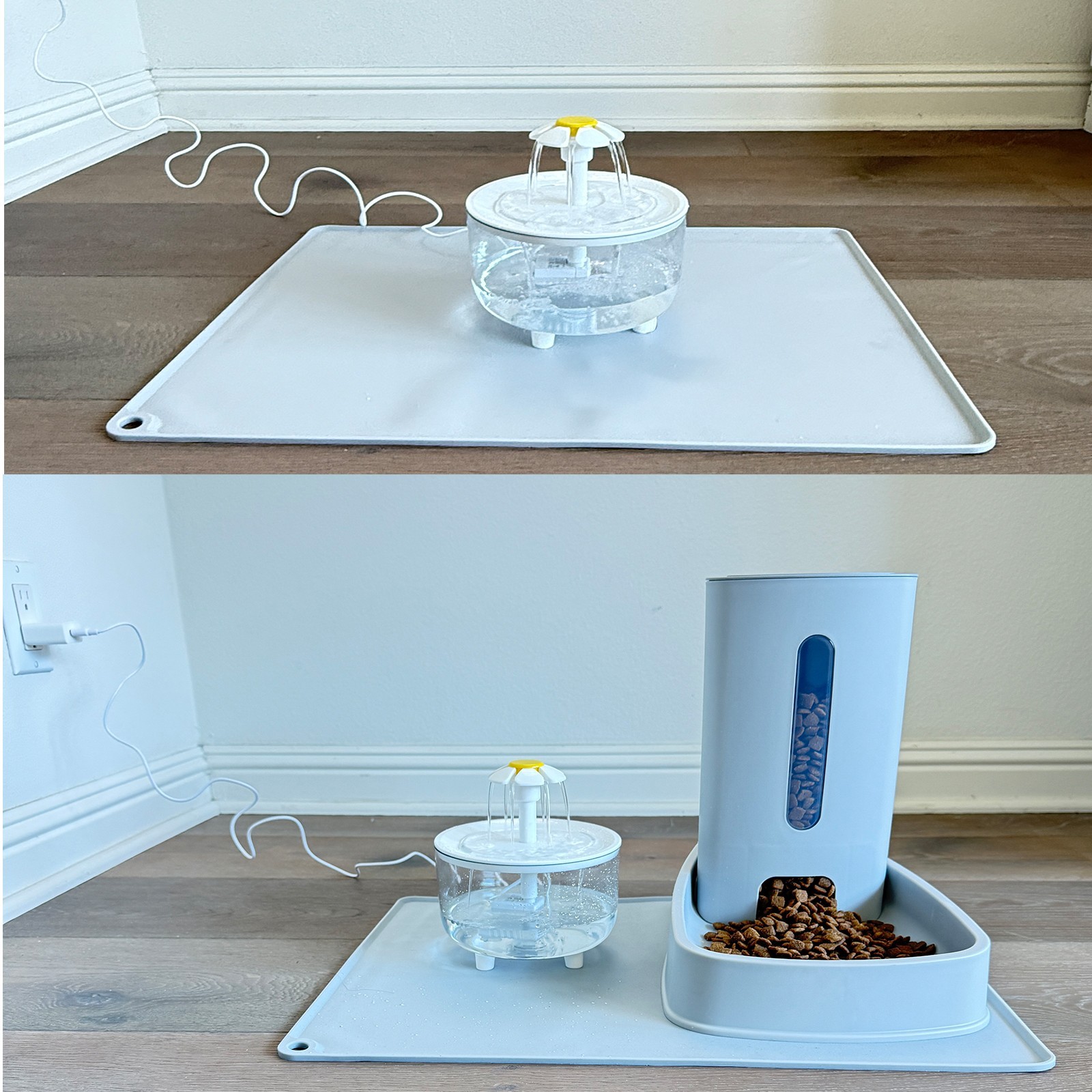 Cat Water Fountain Transparent Automatic Dog Cat Fountain Circulating Water Bowl