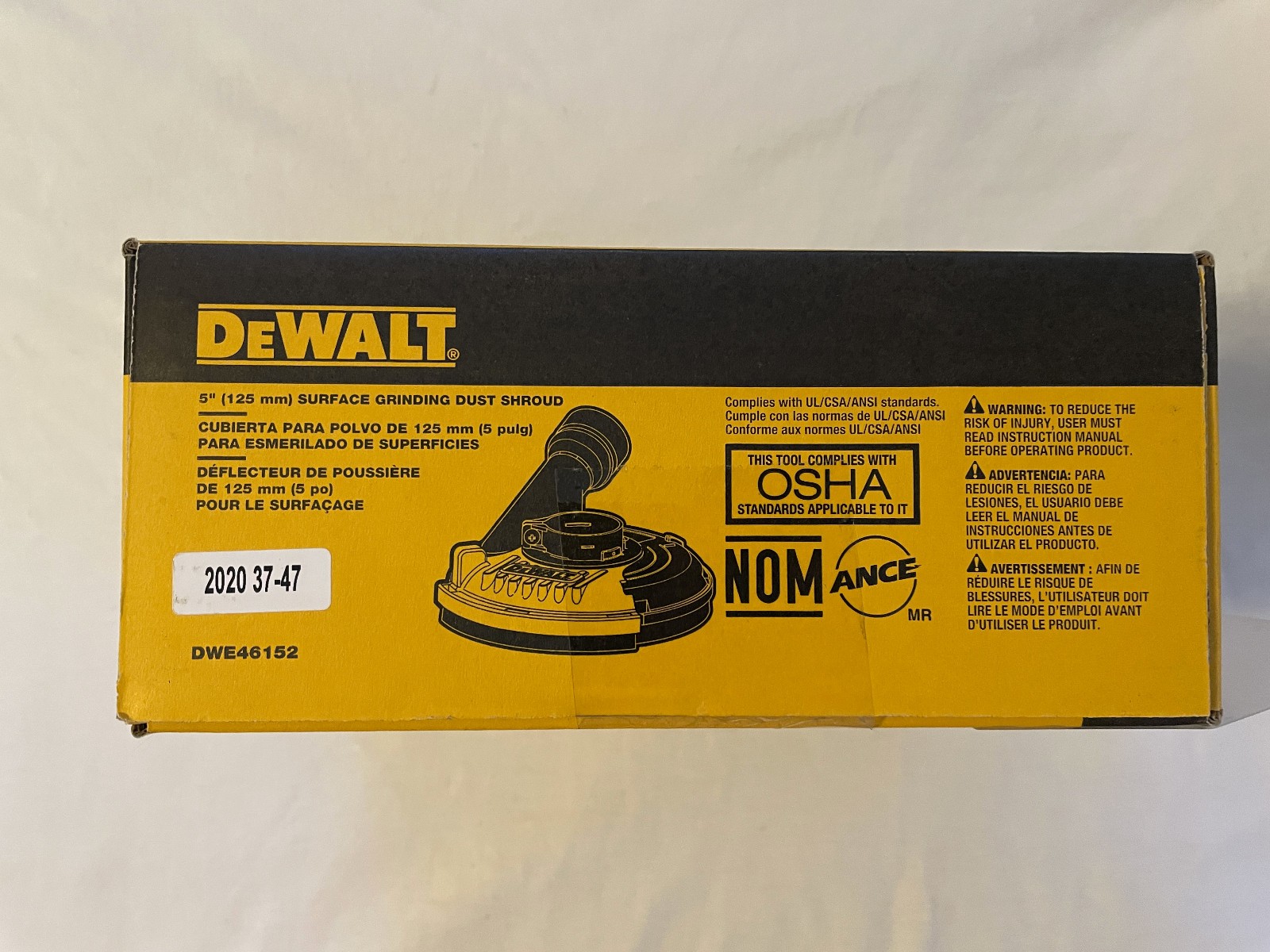 DEWALT 5" Surface Grinding Dust Shroud Attachment 5-Inch DWE46152 - DAMAGED BOX