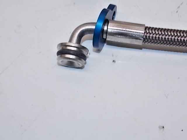 NEW 6) BMRS -4 Lt wt steel braided lines 90* AN-4 / AP orb Brembo race 061725-29