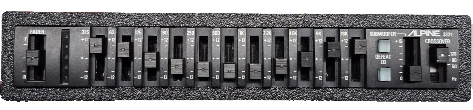 ALPINE FACE PLATE & BEZEL FITS 3321 AUDIO SUBWOOFER EQ CROSSOVER EQUALIZER SUB