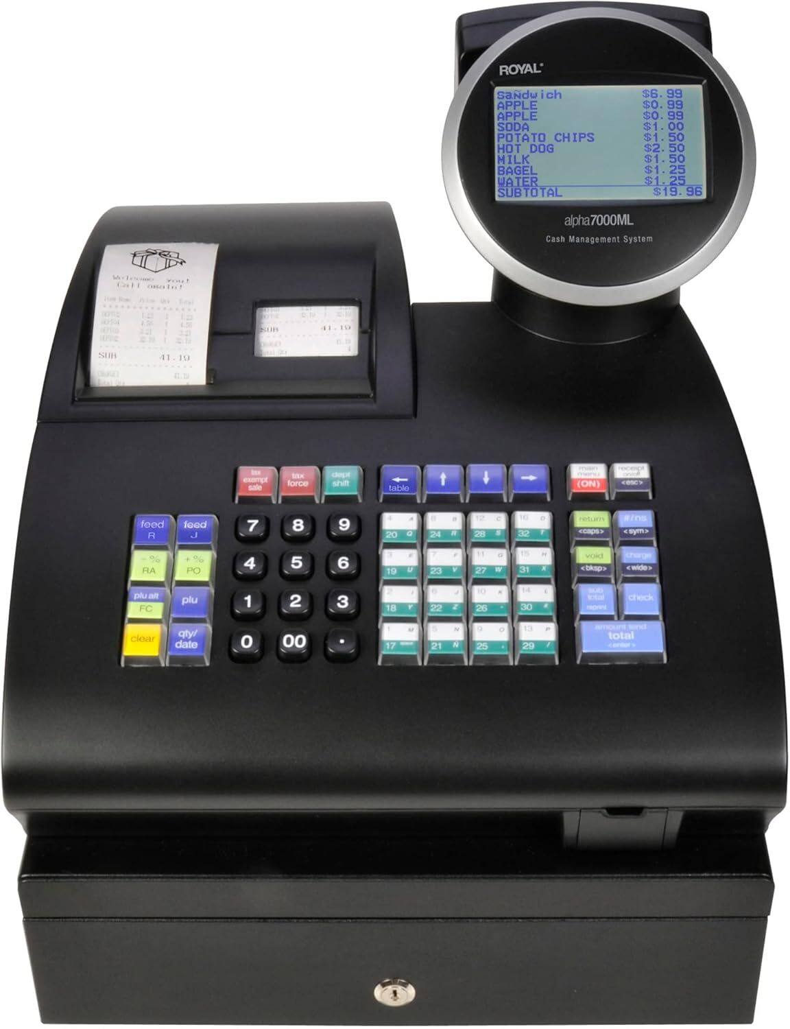 Royal Alpha 7000ml Cash Register,10-line LCD, dual thermal printers,SD card slot