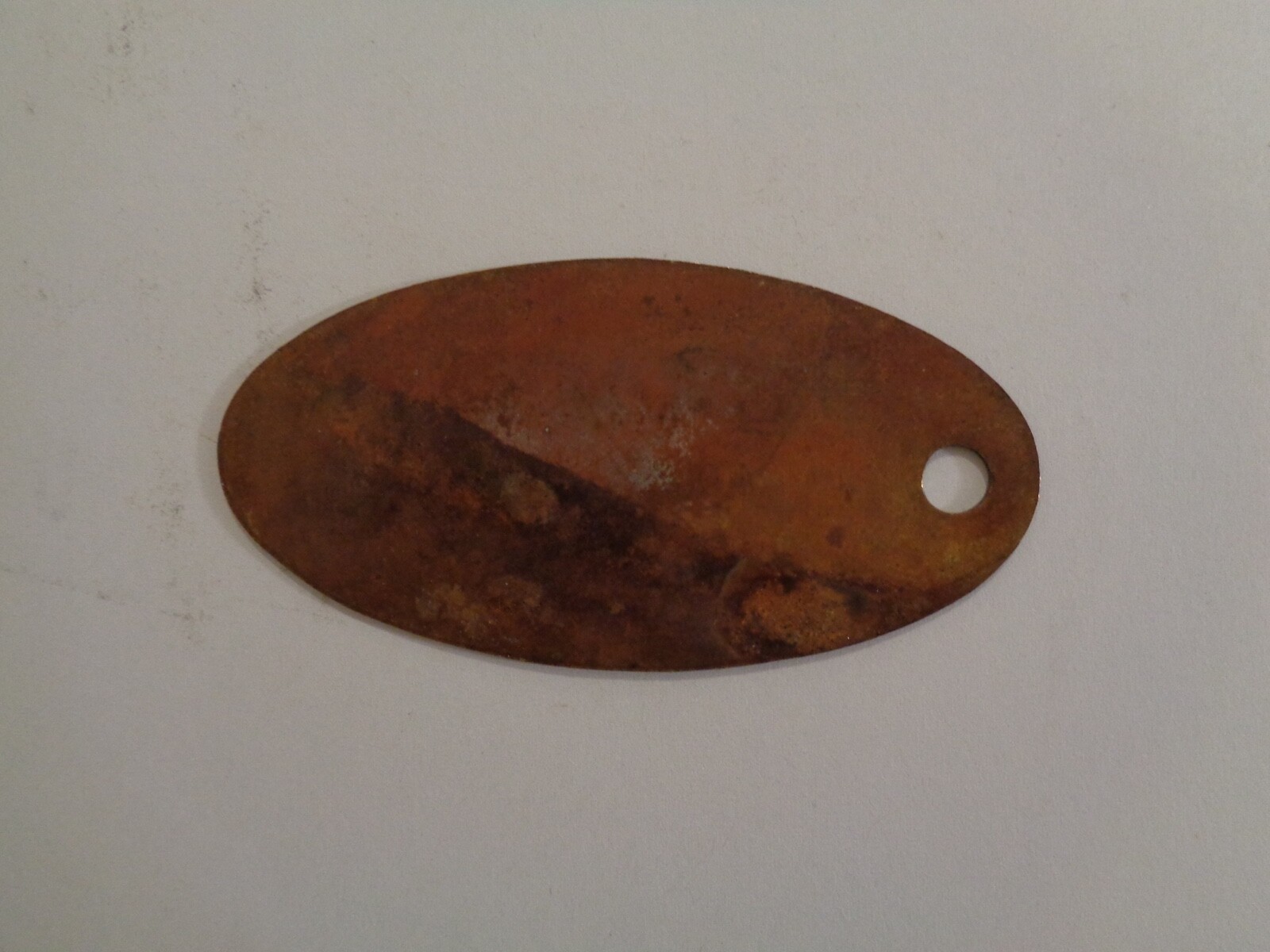 TEXACO OIL COMPANY OVAL BRASS METAL BULK PLANT TAG MOTOR OIL G S.A.E. 50