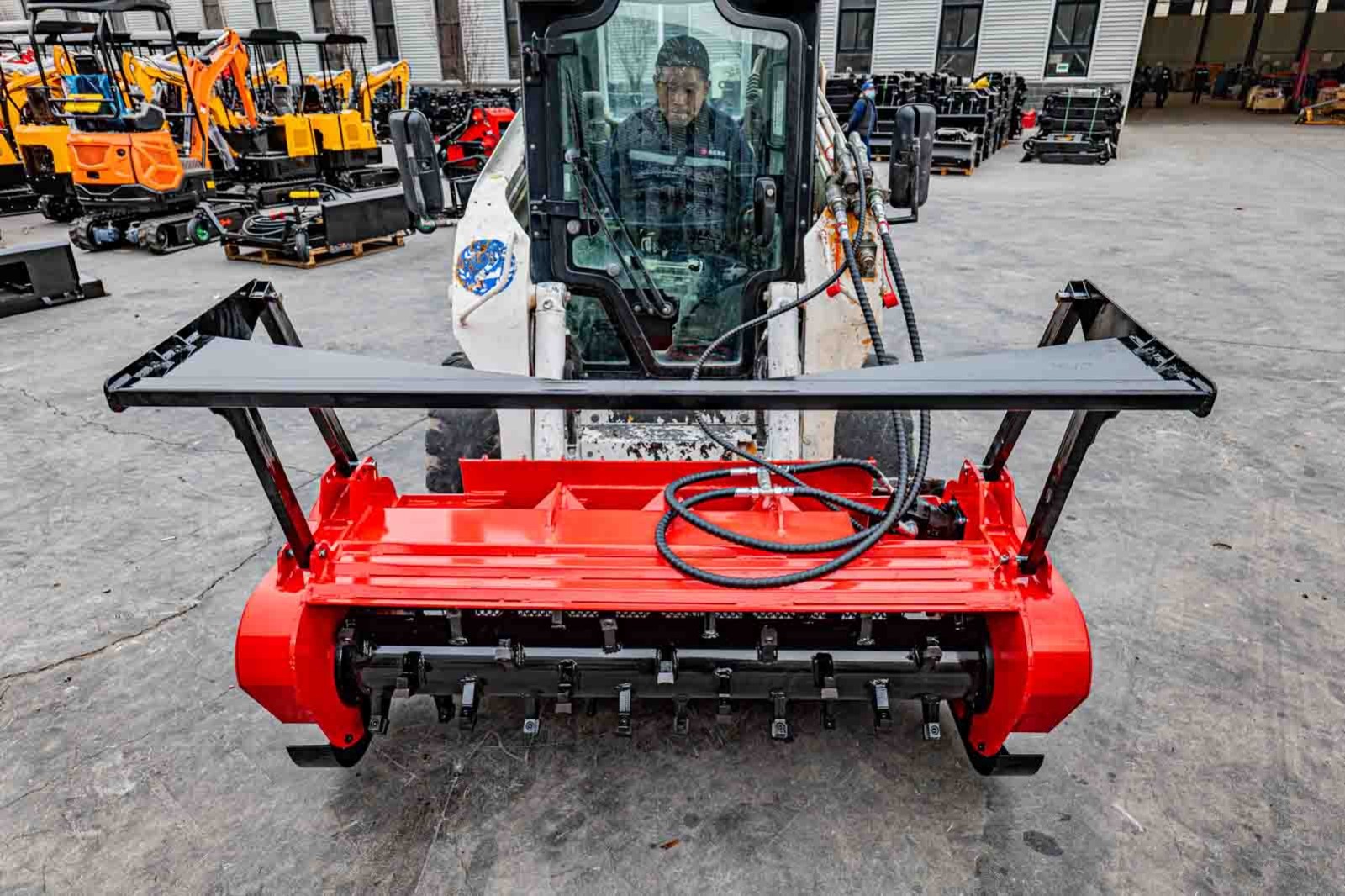 60in Raytree Skid Steer Drum Mulcher Forestry Mulcher Tree Bush Land Clearing