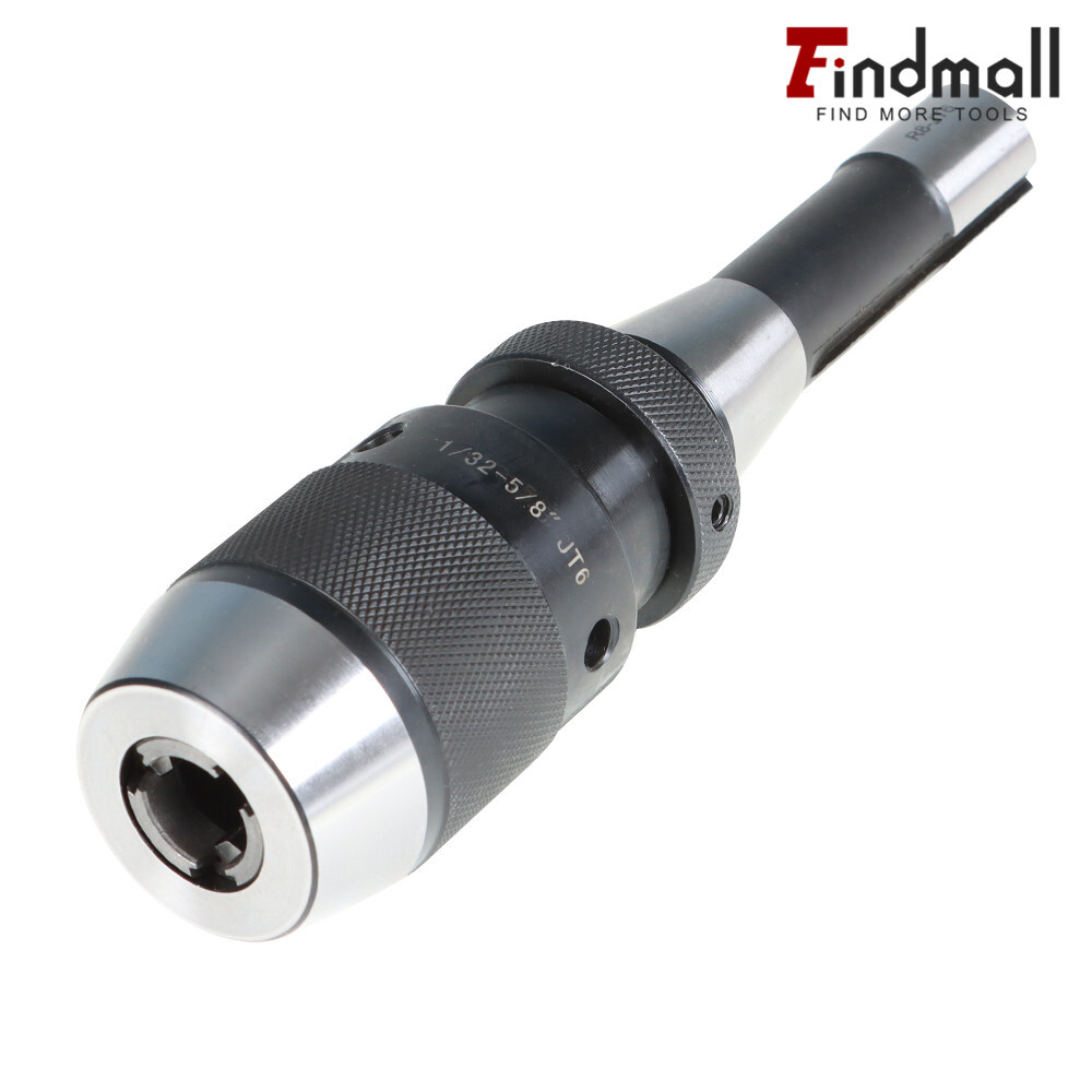 1/32"- 5/8" Keyless Heavy Duty Drill Chuck JT6 Self Tighten W/R8 Shank Adapter