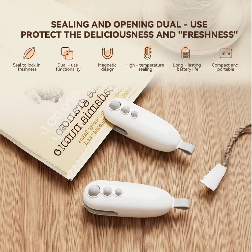 2 in 1 Chip Bag Sealer and Cutter Portable Handheld Snack Bag Sealing Machine