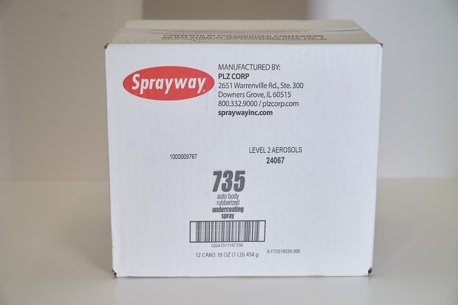 Sprayway 735 Rubberized Undercoating Spray 16oz Aerosol Body Coating (12 Cans)