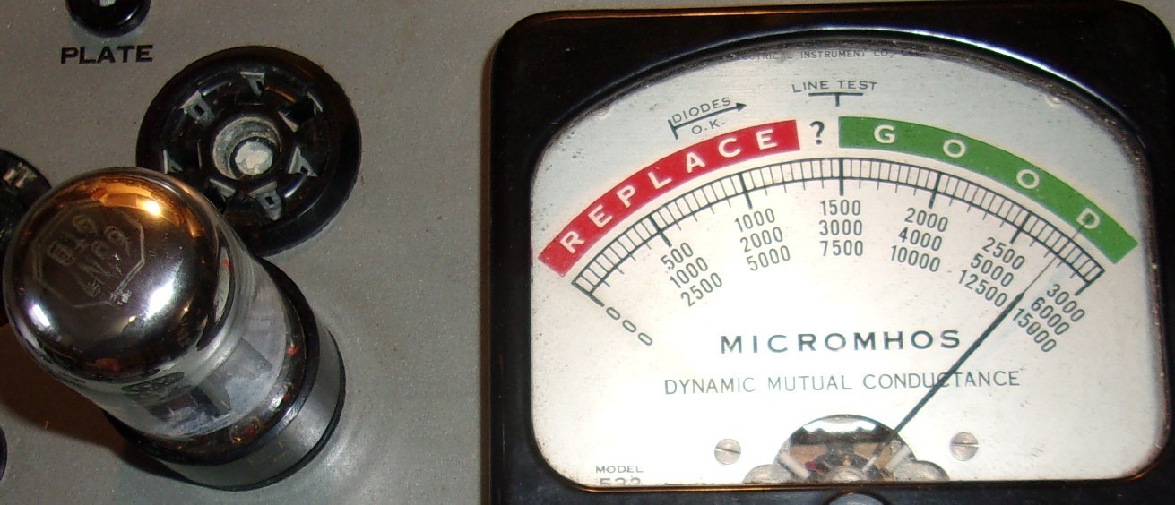 6-SYLVANIA 6SN7GTB Twin Triode Chrome Top! Black Plate! HICKOK TEST GREAT!