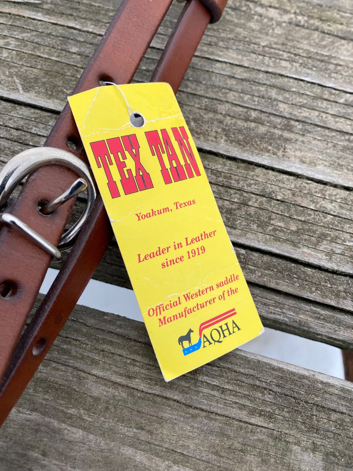 TexTan brown leather Western browband headstall US made