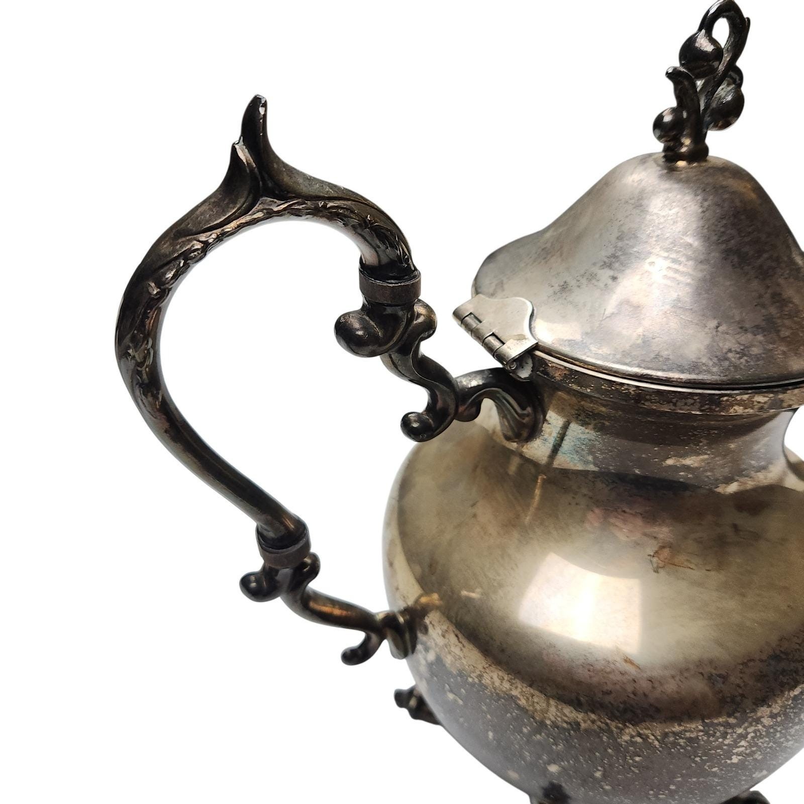 Birmingham Silver Company BSC Vintage Teapot Coffee Pot Silver on Copper