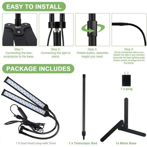 6000K Full Spectrum Grow Lights for Indoor Plants, New