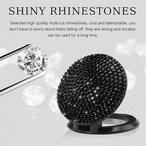 Car Start Stop Button Cover, Anti-Scratch Bling Push Start Button Black