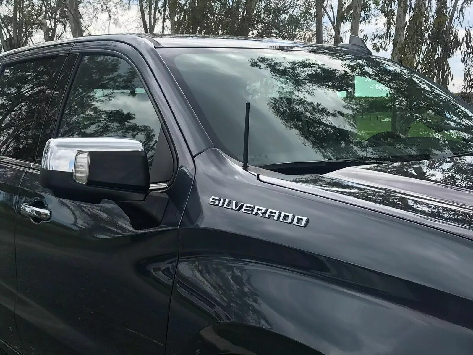 7" Short Black Rubber Antenna Mast Radio AM/FM for Chevrolet Silverado 2006-2025