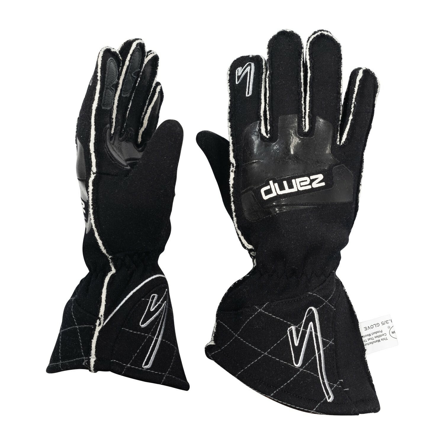 Zamp ZR-50 SFI 3.3/5 Small Black Race Driving Gloves Auto Racing RG10003S