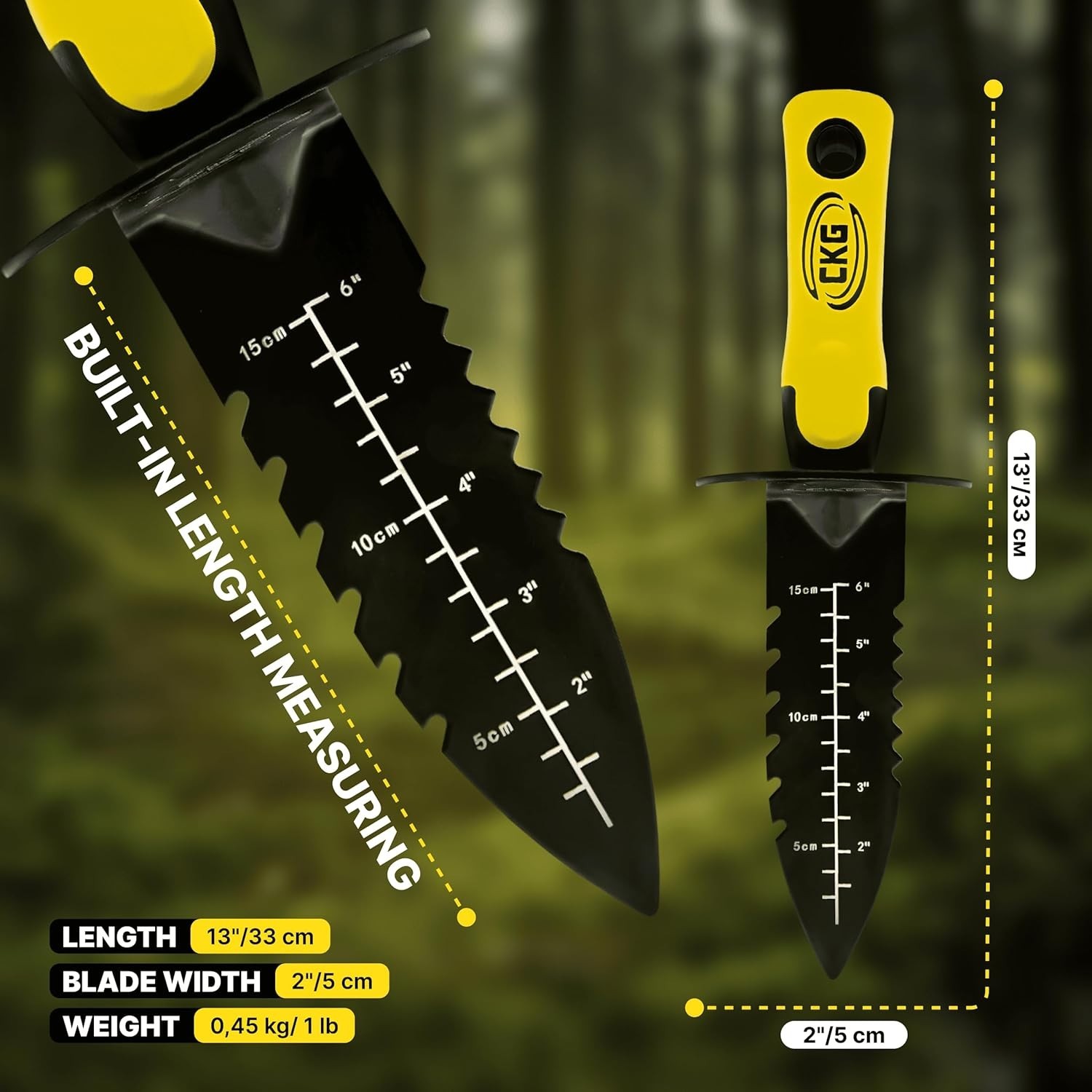 CKG Carbon Metal Detecting Set Spade Shovel, Digging Tool, Pouch Bag