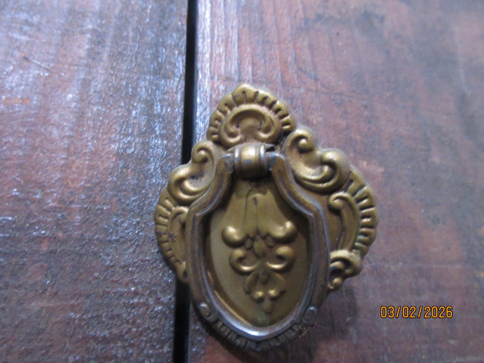 Lot of 9 Vintage Metal Back Played Ring Cabinet Door or Drawer Pulls w/Hardware