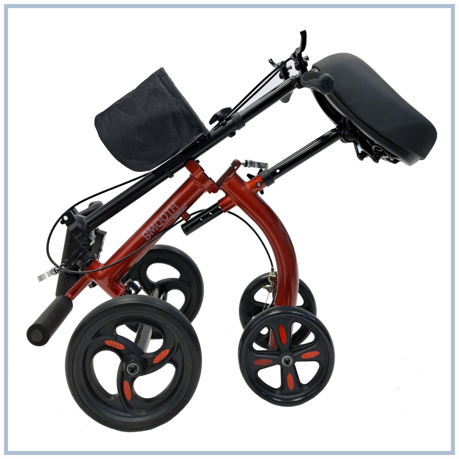 Tuffcare Smooth Seated Knee Scooter, Slow Propelled Mobility Knee Walker