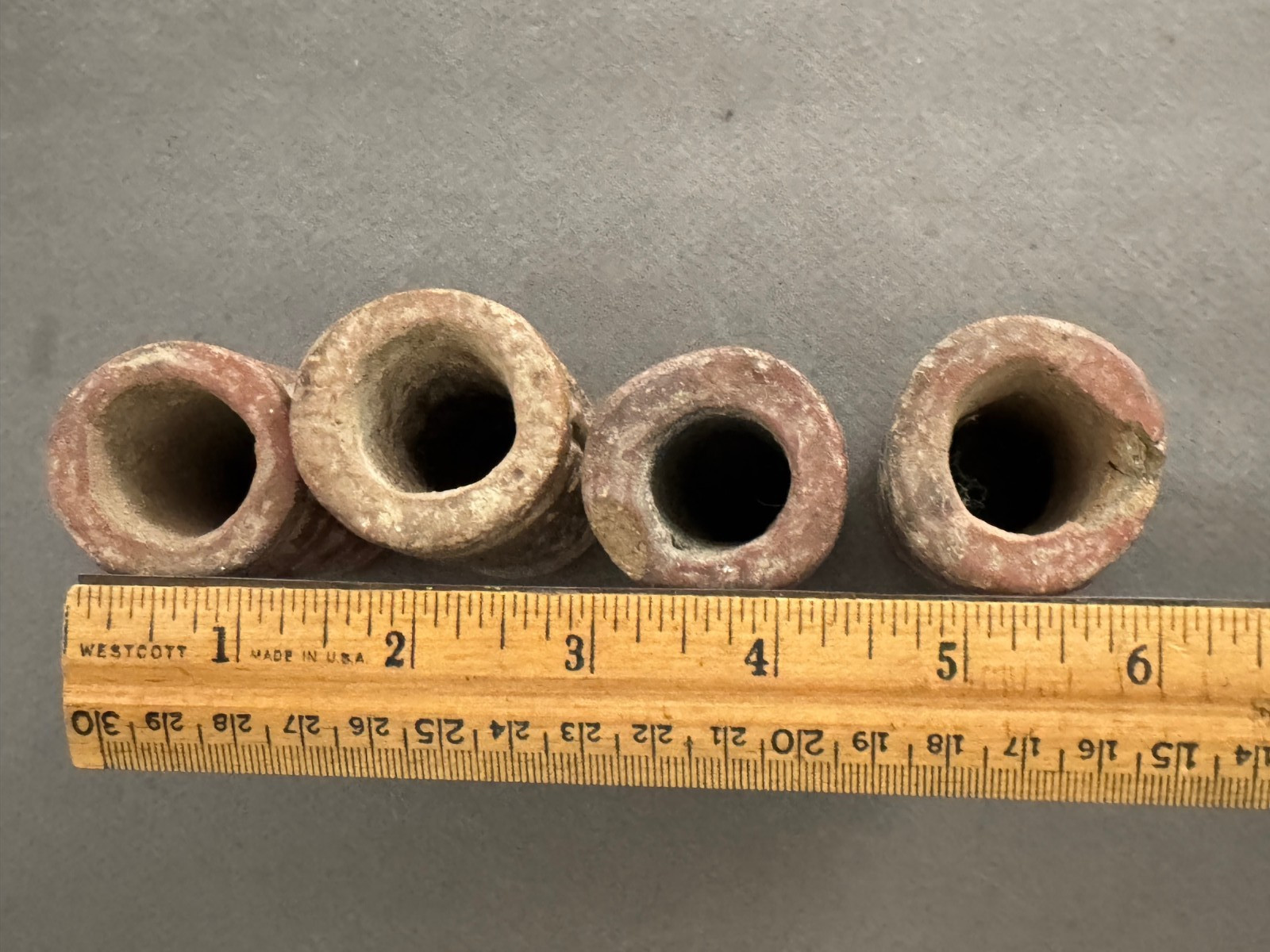 LOT OF 4 LATIN AMERICAN ANIMAL POTTERY CLAY ROLLER STAMPS CYLINDER SEALS ANTIQUE
