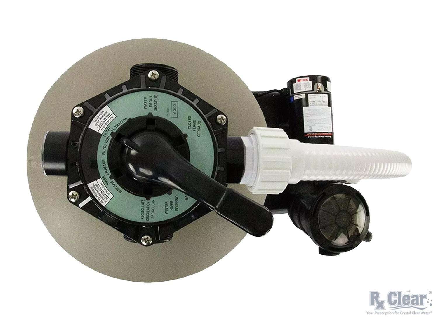 Rx Clear 22" Inch Above Ground Swimming Pool Sand Filter System w/ 1.5 HP Pump