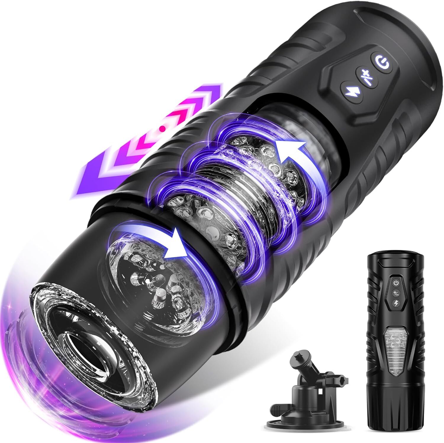 Male Masturbaters Automatic HandsFree Rotating Cup Thrusting Stroker Men Sex Toy