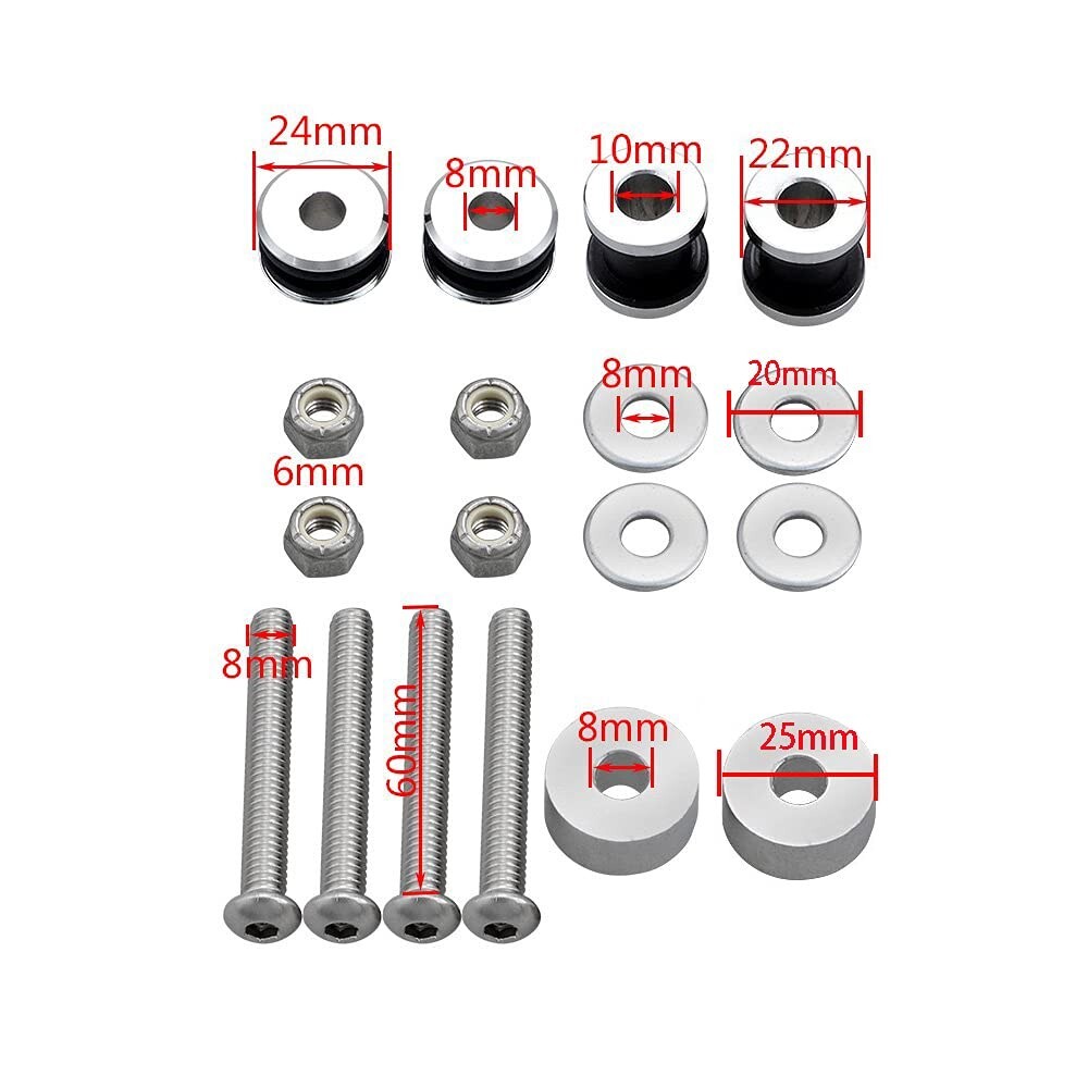 Sissy Bar Luggage Rack Docking Hardware Kit Fits for Harley Touring 1986-2024