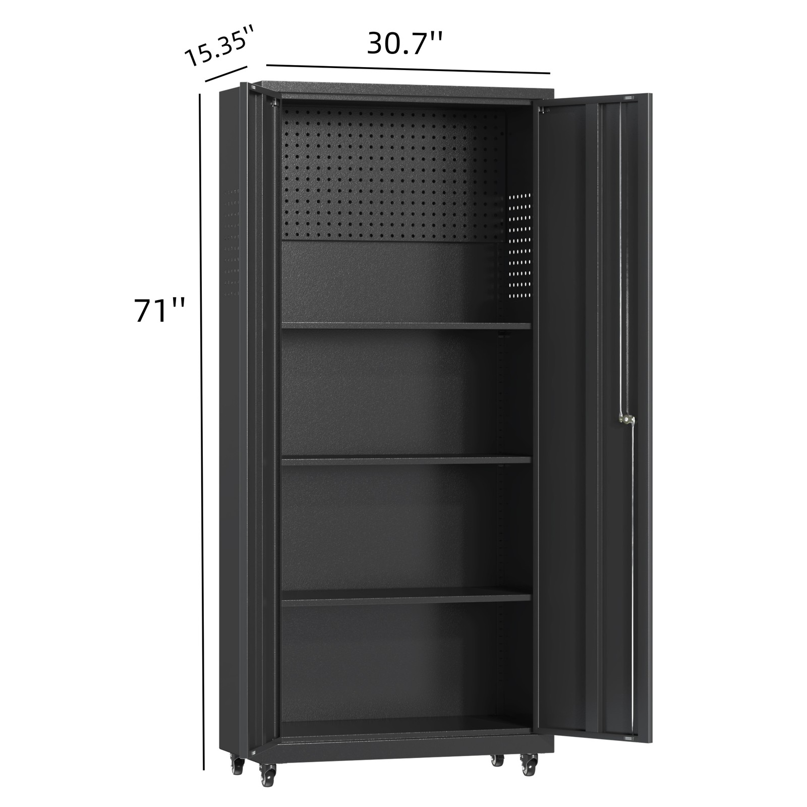 Garage Storage Cabinet System 8 Pc Workshop Set Mobile Workbench w/Tool Pegboard