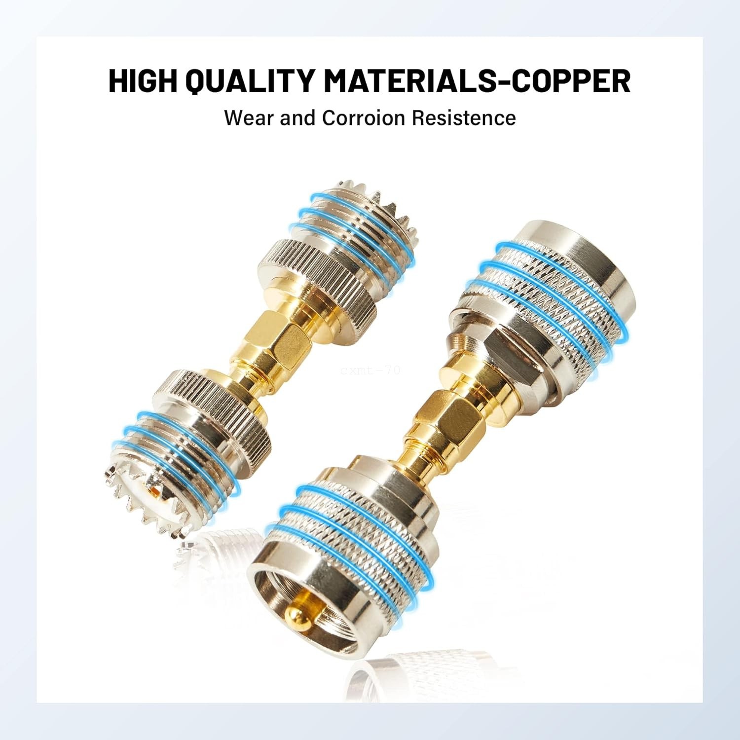 SMA to PL259 UHF Adapter Kit 4PC For CB Ham Radio VHF Antenna Walkie Talkie SDR