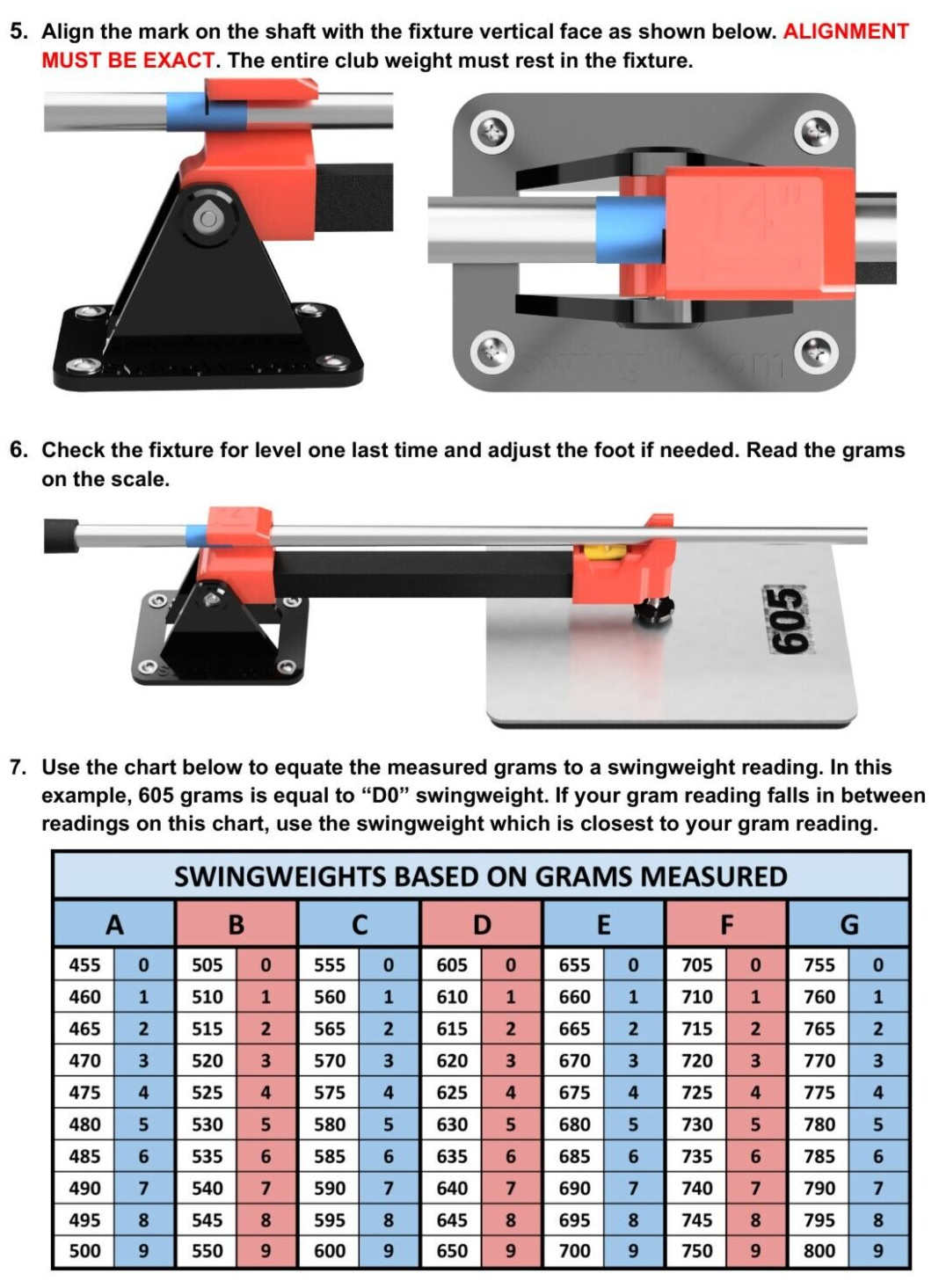 SwingW.com - Simple Swingweight Scale VF. Use 1 digital scale (not included)