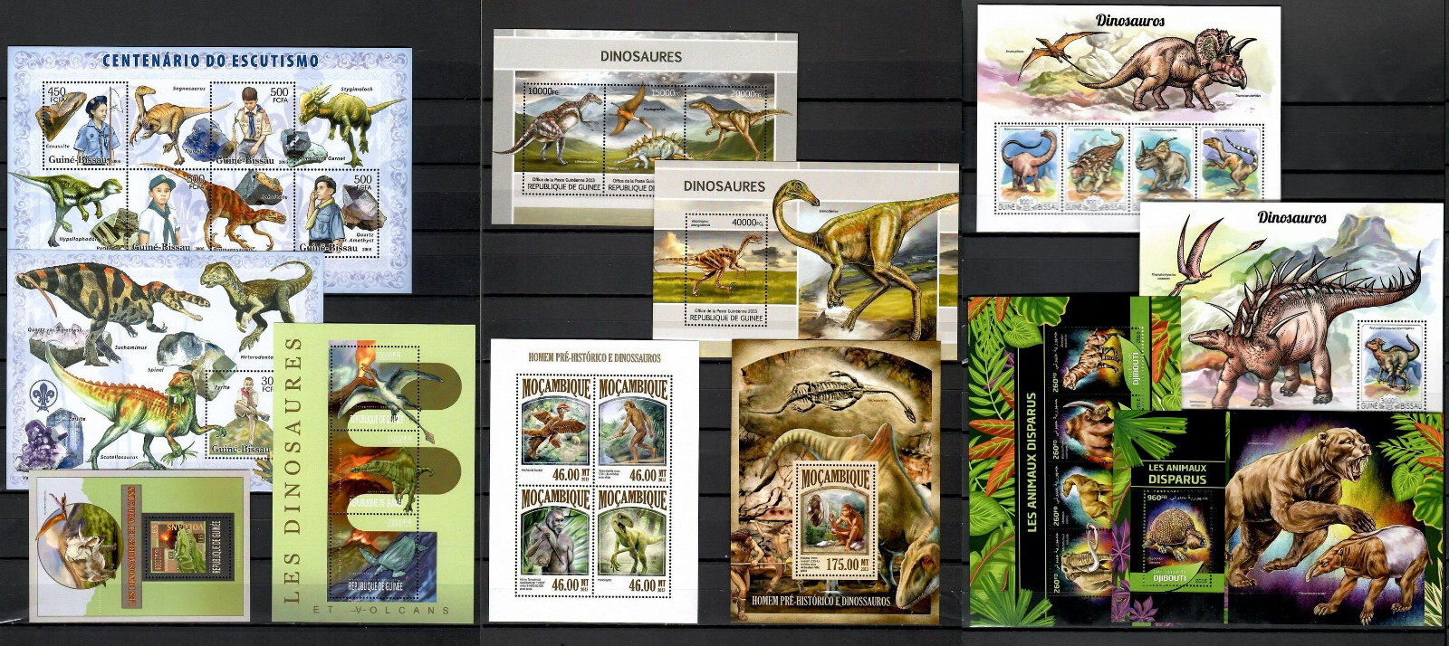 Dinosaurs Prehistoric animals Collection 100 sheets MNH Yvert CV 1,645€ #CNA210