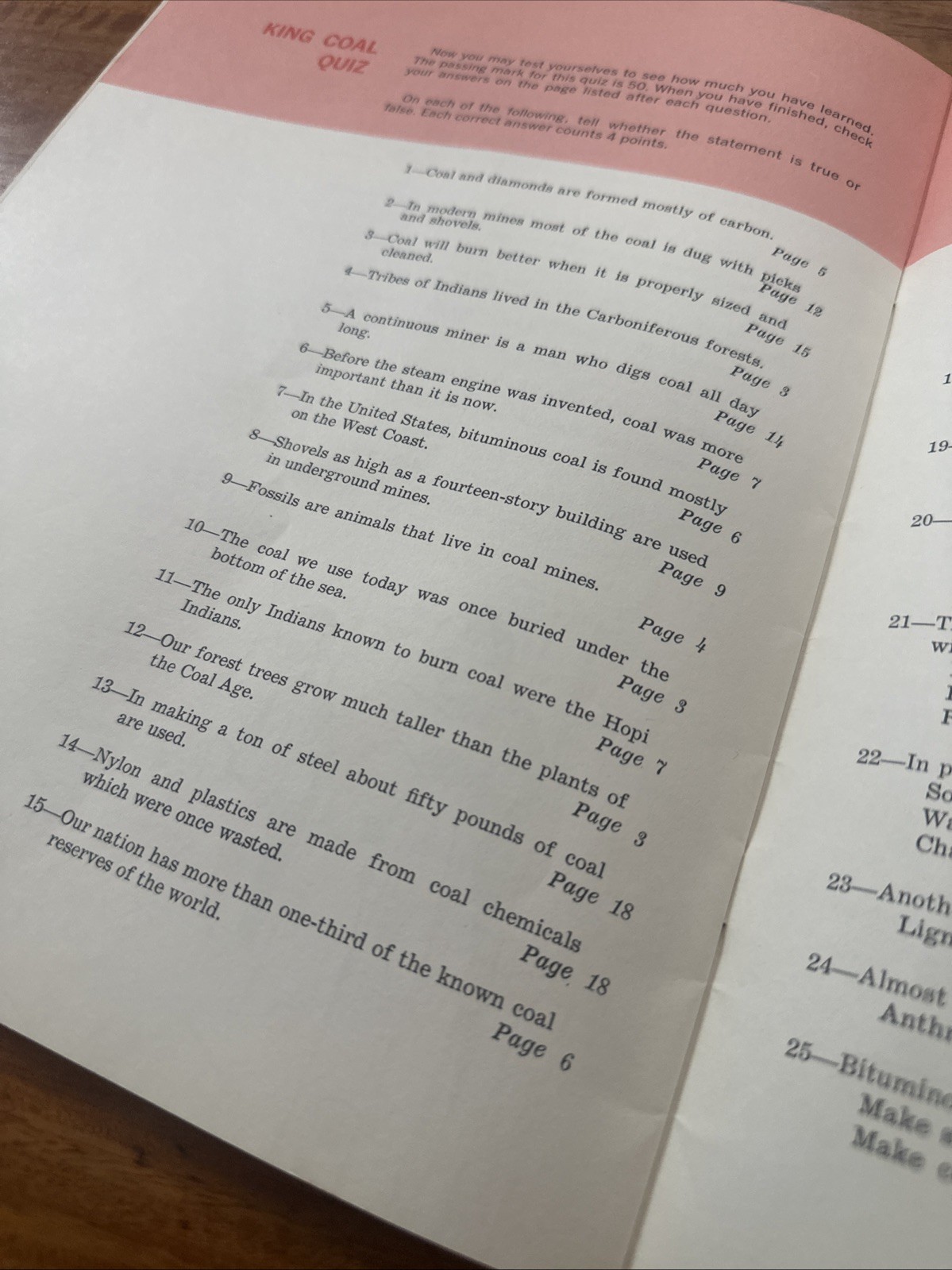 CLASS REPORT COAL by National Coal Association USA Vintage