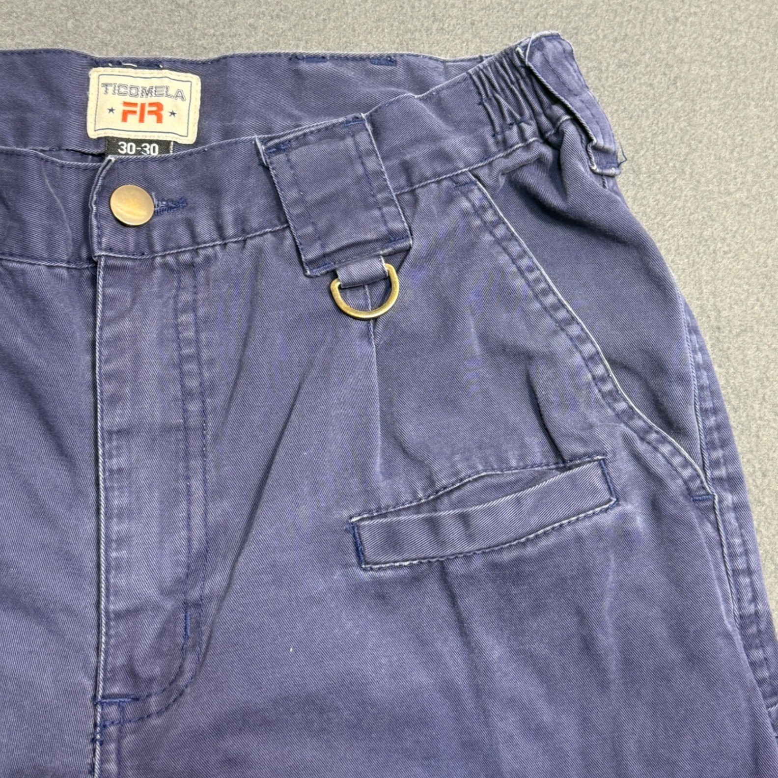 TICOMELA Flame Resistant Cargo Pants Mens (30x30) Blue FR NFPA 2112 CAT2