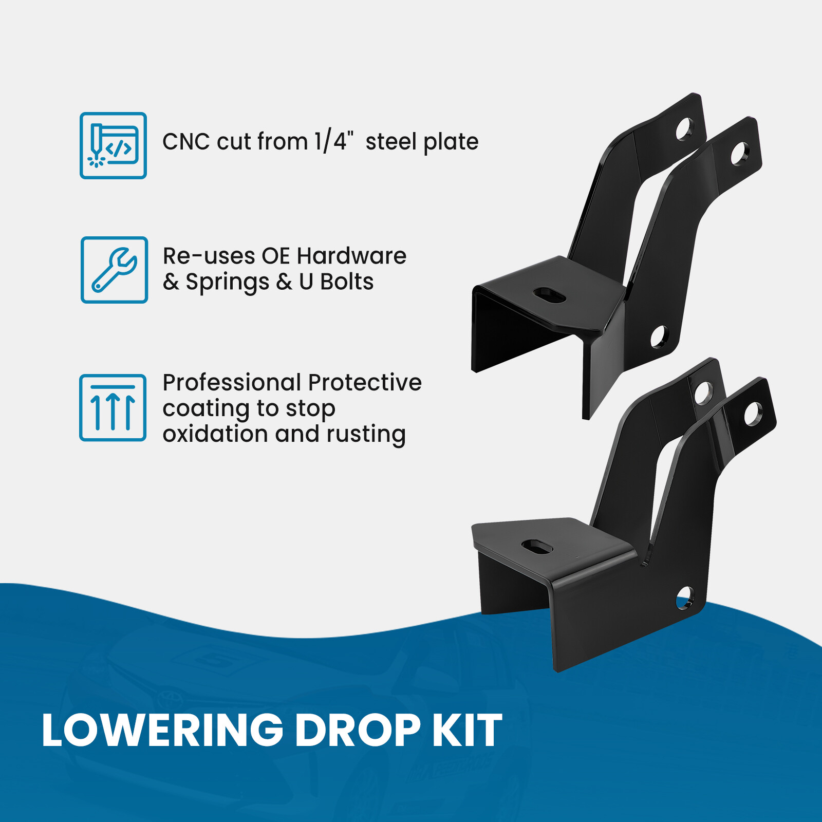 2"/4" Drop Lowering Kit For Chevy Tahoe GMC Yukon Cadillac Escalade 2007-2014