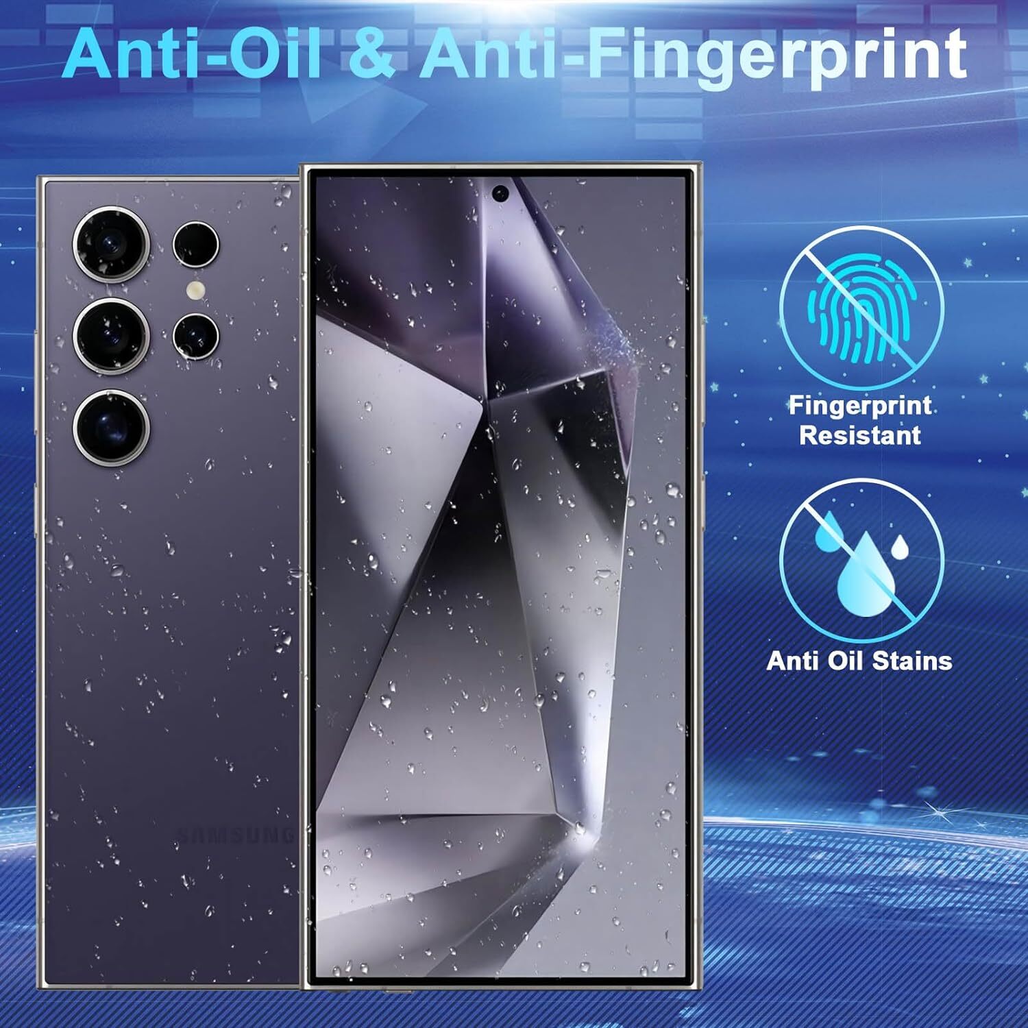 Tempered Glass Privacy Screen Protector for Samsung Galaxy S24 Ultra Lens Protec