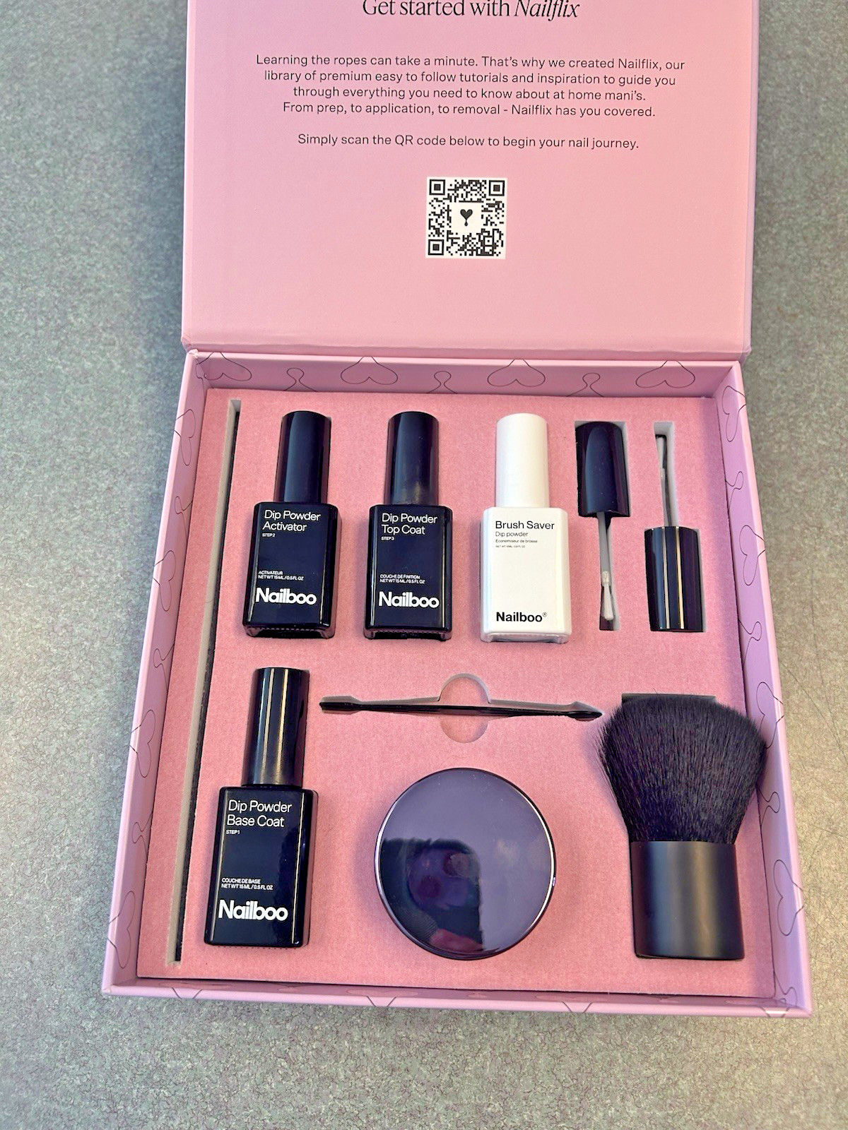 Nailboo Full Kit with 7 Dip Powder Colors