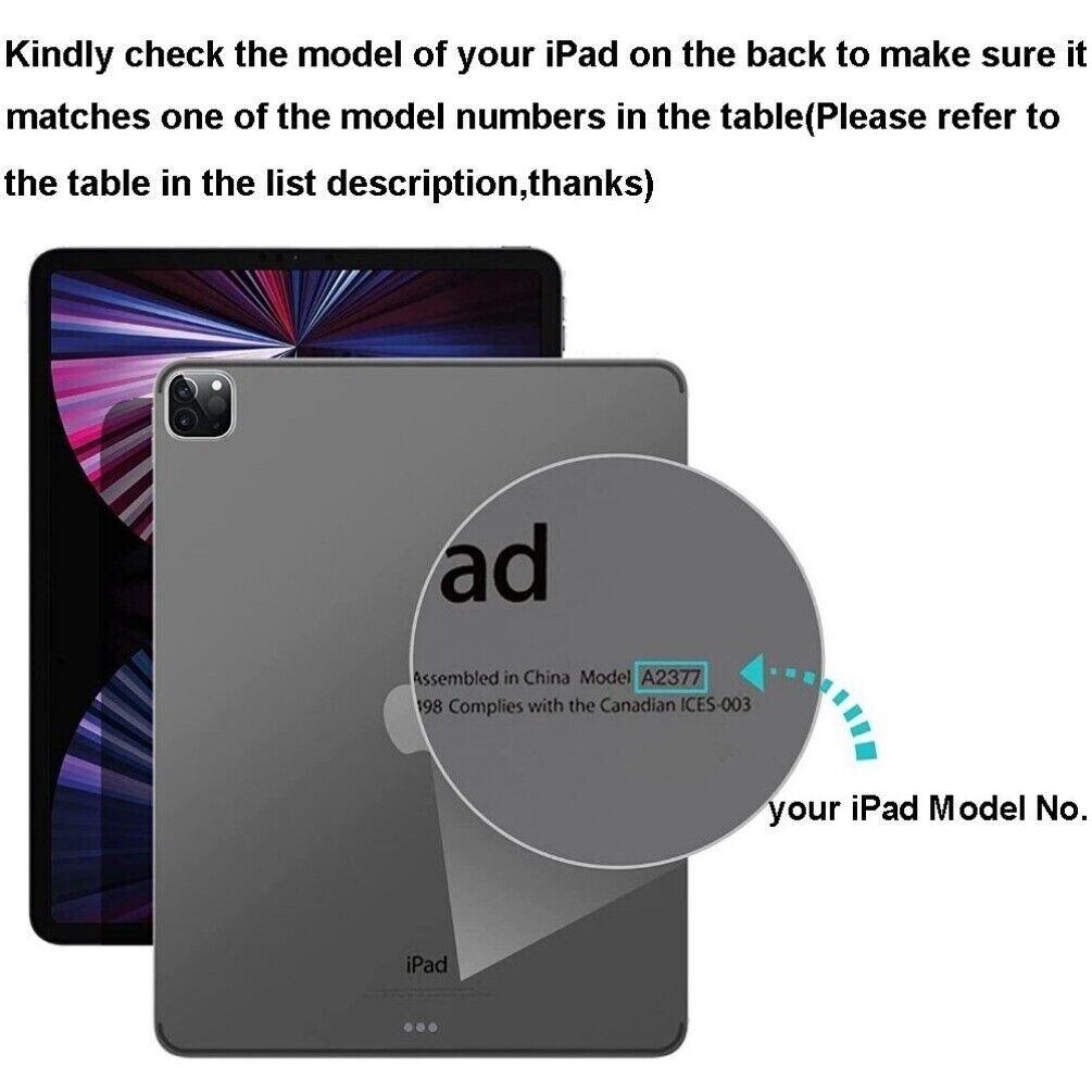 Case Cover for Apple iPad 10.2 9 8 7th Generation Pro iPad Air 1 2 5th 6th 9.7"