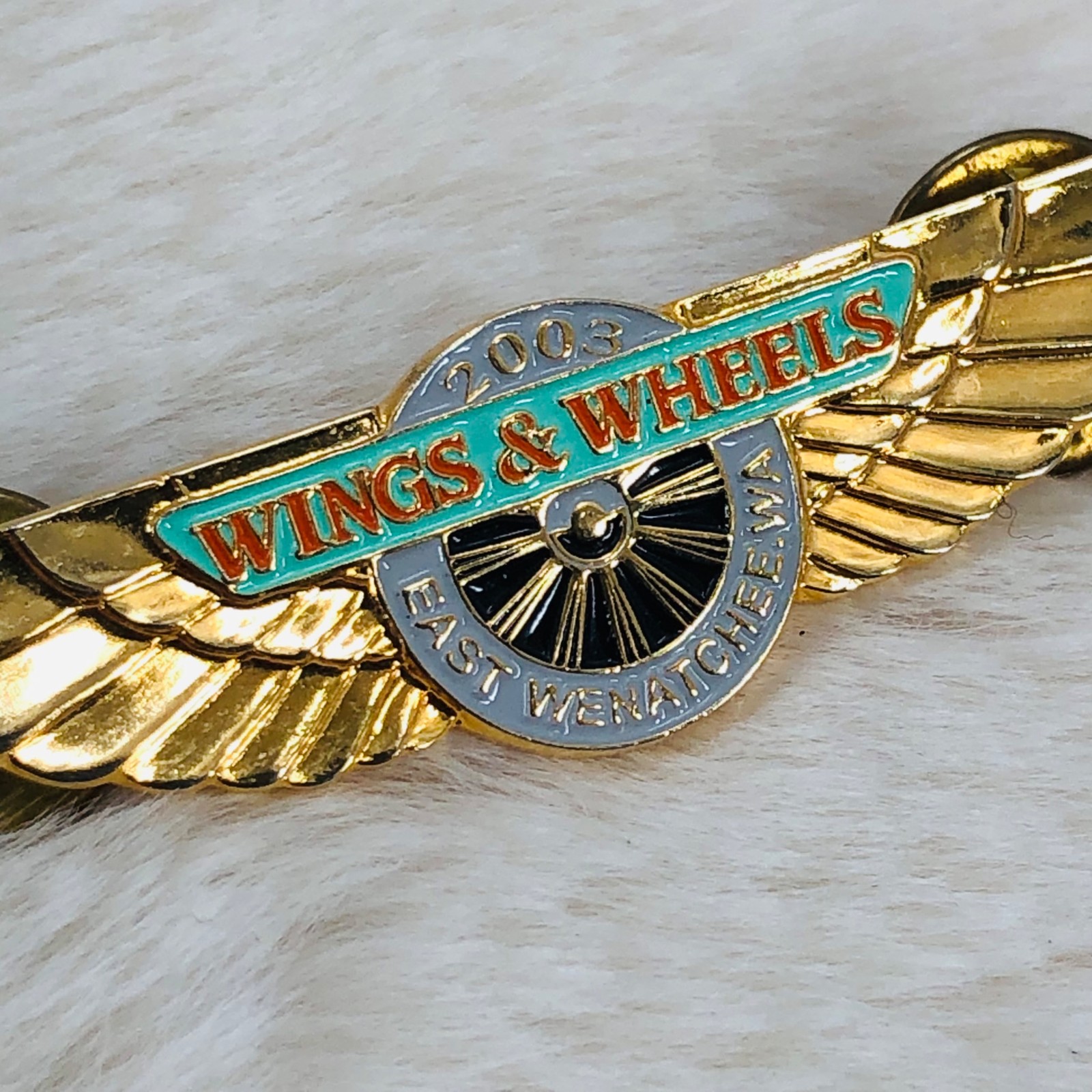 2003 Wings & Wheels East Wenatchee WA Souvenir Lapel Pin